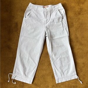 Khaki Ankle Crop Pants